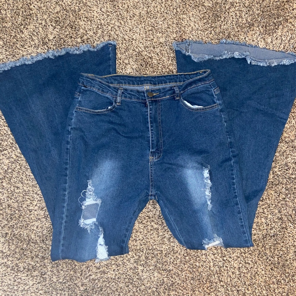 High waisted bell bottoms